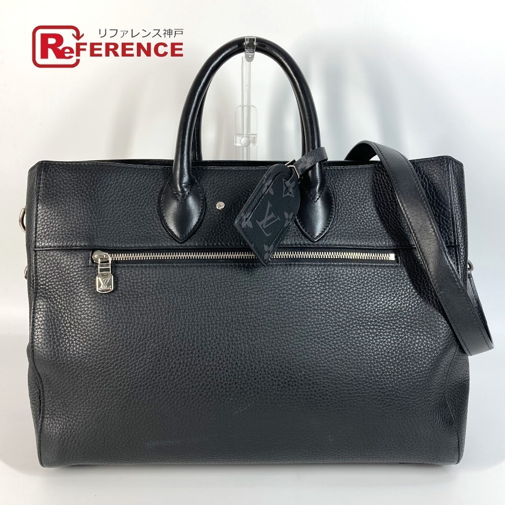 LOUIS VUITTON Taurillon Cabas Business Shoulder Bag Tote Leather Noir Black